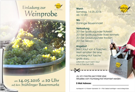 Flyer Weinprobe